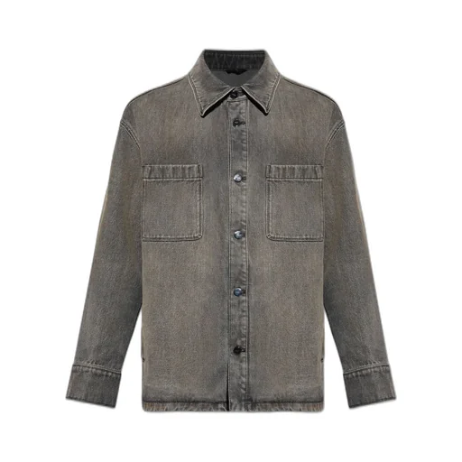 Fendi Long Sleeved Overdyed Denim Shirt