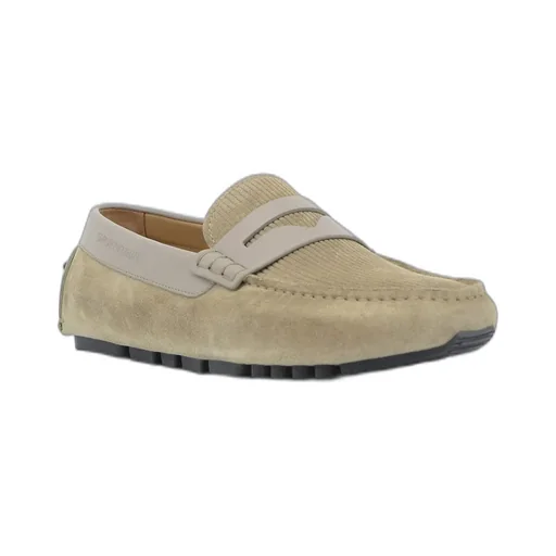 Emporio Armani Multi-Striped Driving Loafers