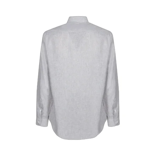 Emporio Armani Logo Embroidered Striped Shirt