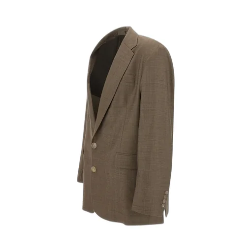 Emporio Armani Single Breasted Check Patterned Blazer