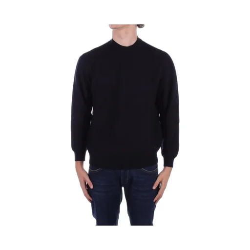 Emporio Armani Micro-Textured Weave Mock-Neck Jumper