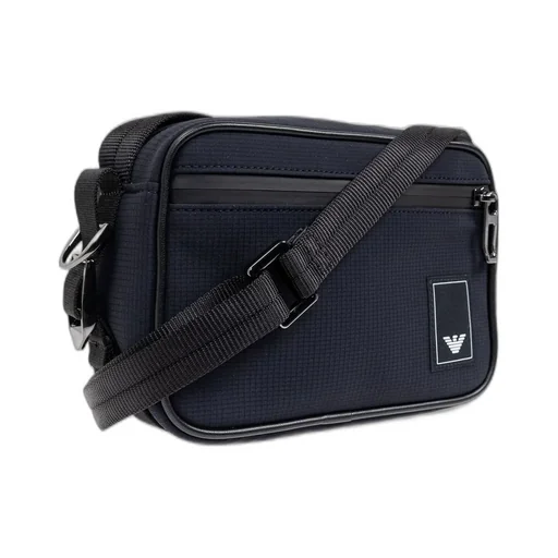 Emporio Armani Logo Patch Zipped Messenger Bag