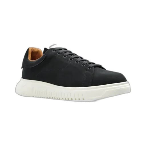 Emporio Armani Round Toe Lace-Up Sneakers