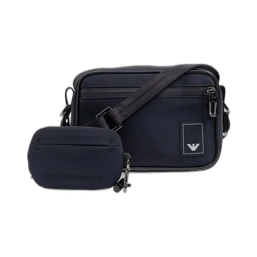 Emporio Armani Logo Patch Zipped Messenger Bag