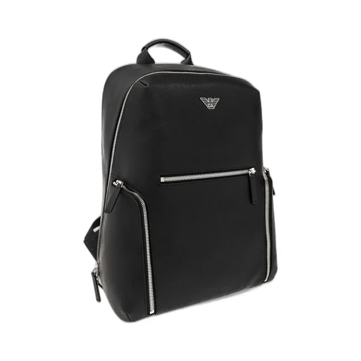 Emporio Armani Logo Plaque Zipped Backpack