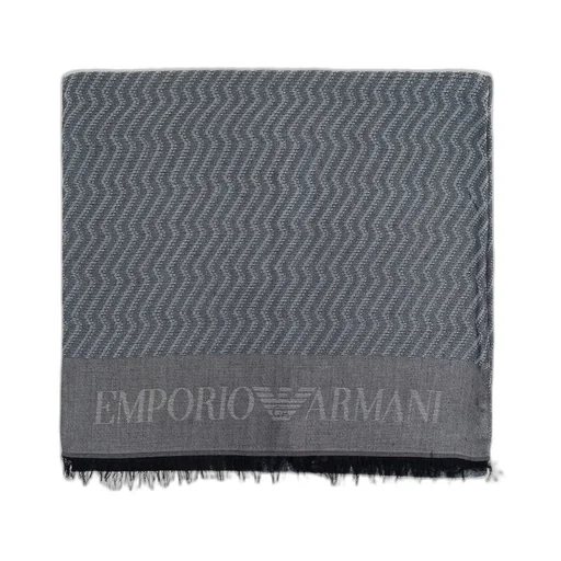 Emporio Armani Zigzag Frayed Edge Scarf