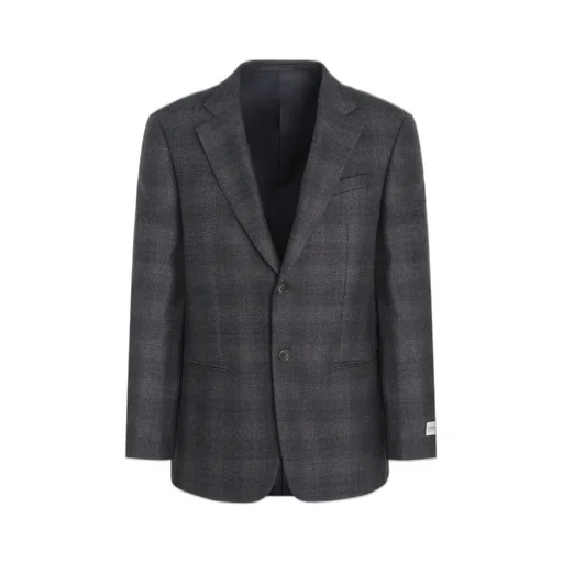 Emporio Armani Checked Single-Breasted Jacket