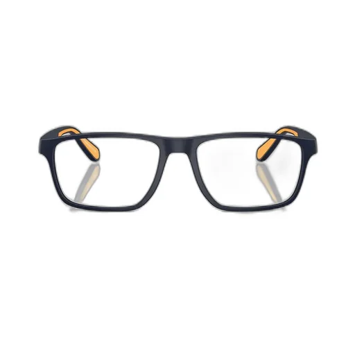 Emporio Armani Matte Effect Rectangular Frame Glasses