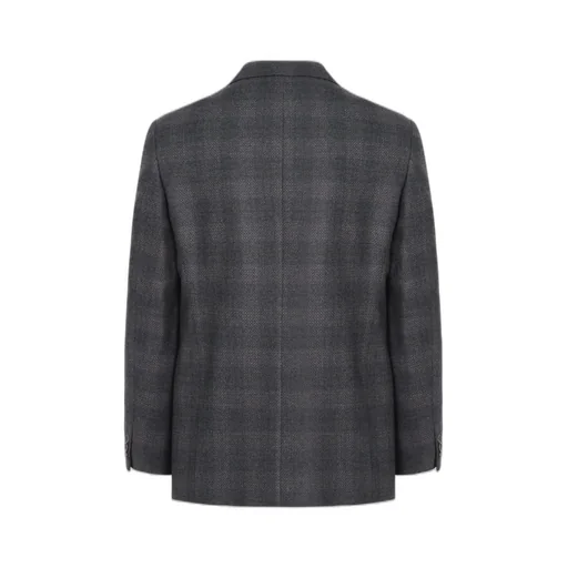 Emporio Armani Checked Single-Breasted Jacket