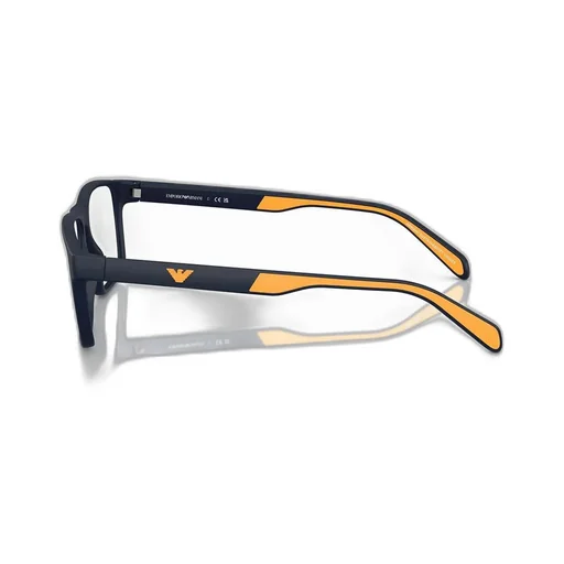 Emporio Armani Matte Effect Rectangular Frame Glasses