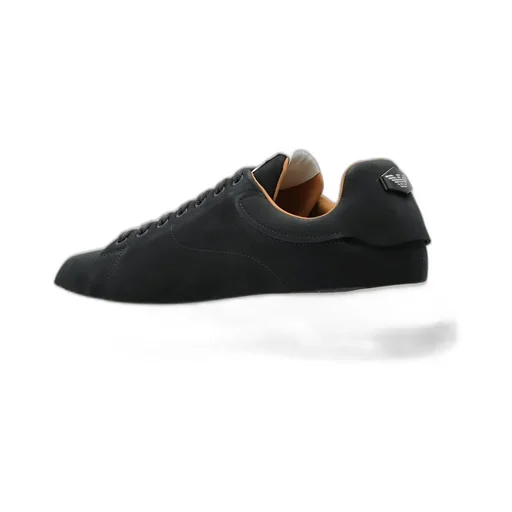 Emporio Armani Round Toe Lace-Up Sneakers