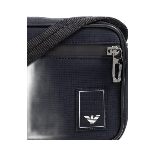 Emporio Armani Logo Patch Zipped Messenger Bag