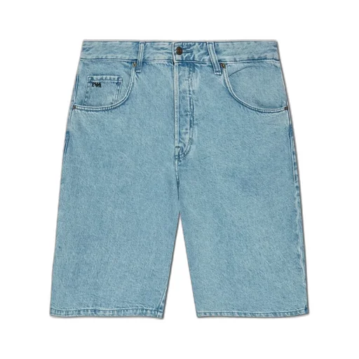 Emporio Armani Logo Plaque Denim Shorts