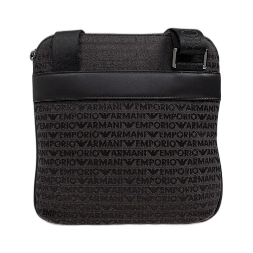 Emporio Armani All-Over Lettering Jacquard Flat Shoulder Bag