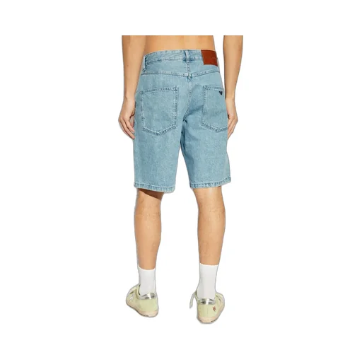 Emporio Armani Logo Plaque Denim Shorts
