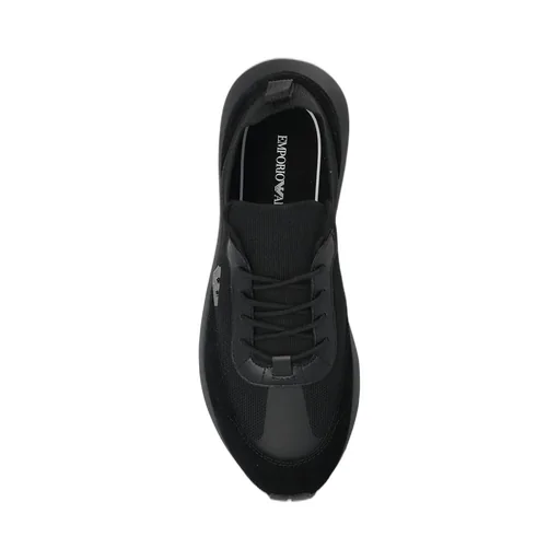Emporio Armani Logo Plaque Lace-Up Sneakers