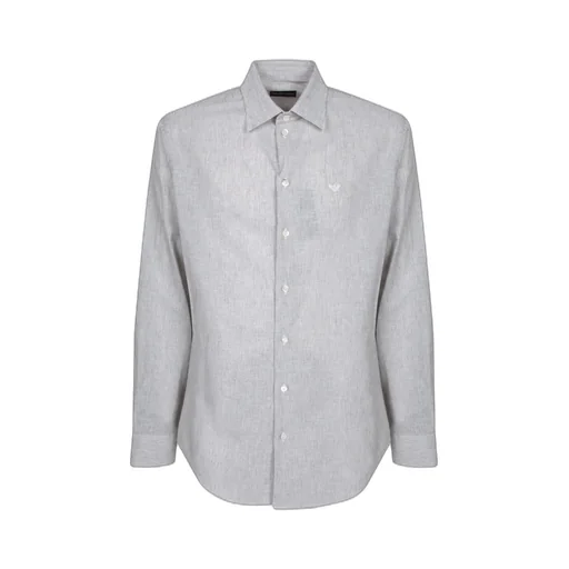 Emporio Armani Logo Embroidered Striped Shirt