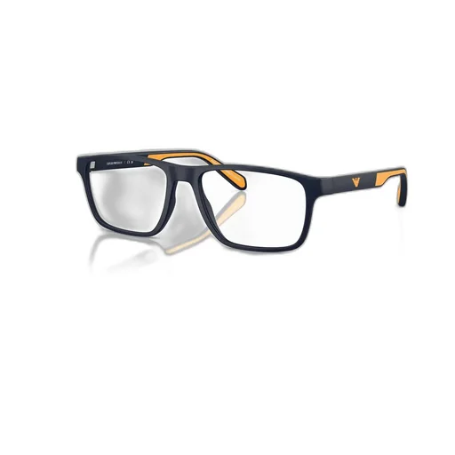 Emporio Armani Matte Effect Rectangular Frame Glasses