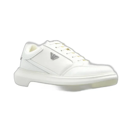 Emporio Armani Logo Plaque Lace-Up Sneakers