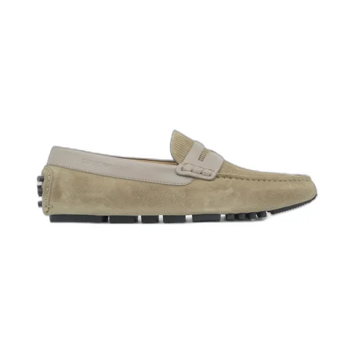 Emporio Armani Multi-Striped Driving Loafers