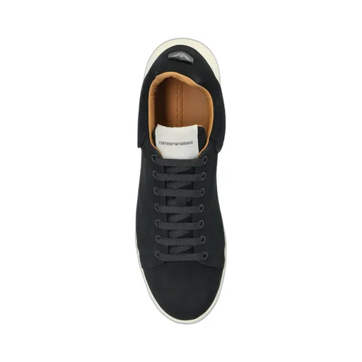 Emporio Armani Round Toe Lace-Up Sneakers