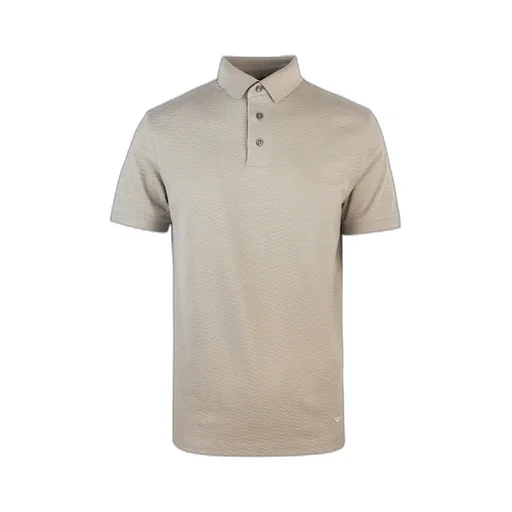 Emporio Armani Short Sleeved Jacquard Polo Shirt