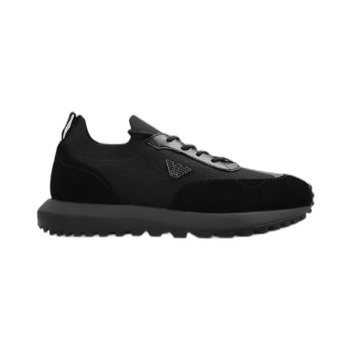 Emporio Armani Logo Plaque Lace-Up Sneakers