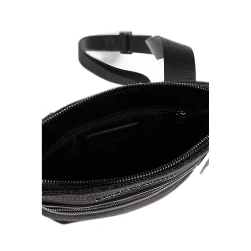 Emporio Armani All-Over Lettering Jacquard Flat Shoulder Bag