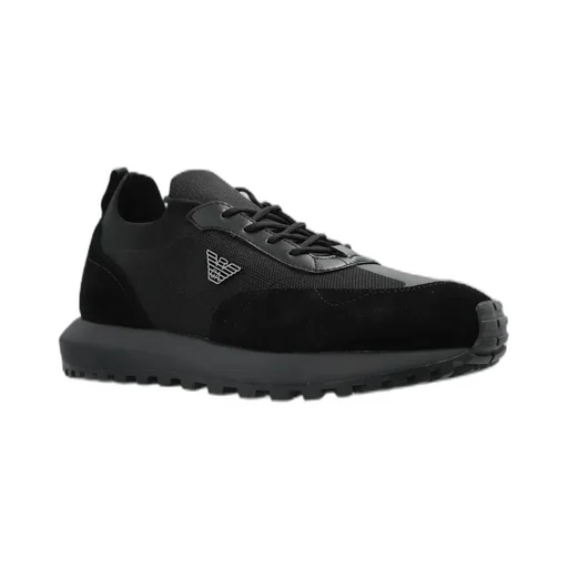 Emporio Armani Logo Plaque Lace-Up Sneakers