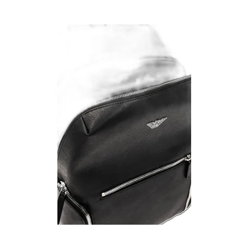 Emporio Armani Logo Plaque Zipped Backpack