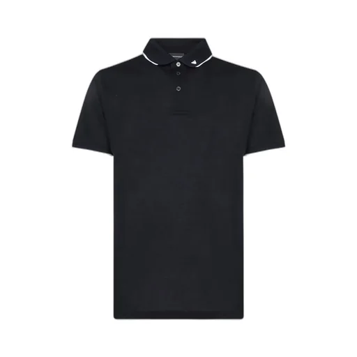 Emporio Armani Logo Embroidered Short Sleeved Polo Shirt