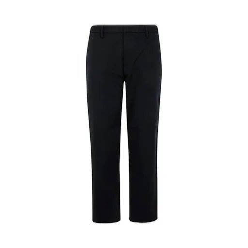 Emporio Armani Logo-Plaque Straight-Leg Trousers