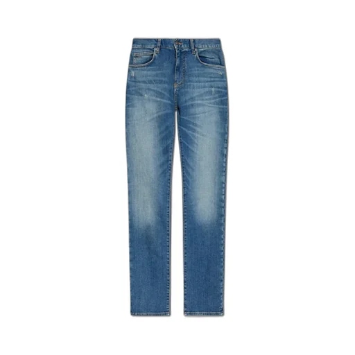 Emporio Armani Logo Patch Straight-Leg Jeans