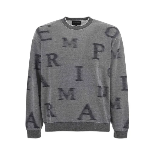 Emporio Armani Monogram Jacquard Crewneck Jumper