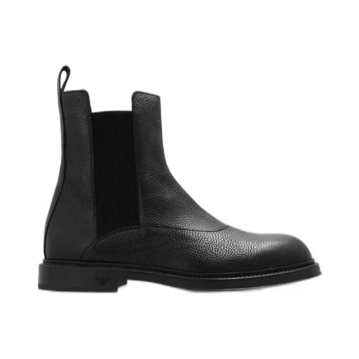 Emporio Armani Round-Toe Ankle Boots
