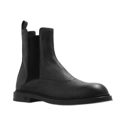 Emporio Armani Round-Toe Ankle Boots