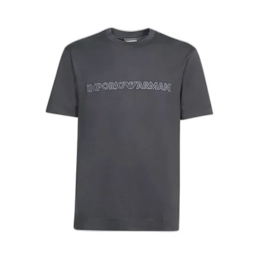 Emporio Armani Logo Embroidered Crewneck T-Shirt