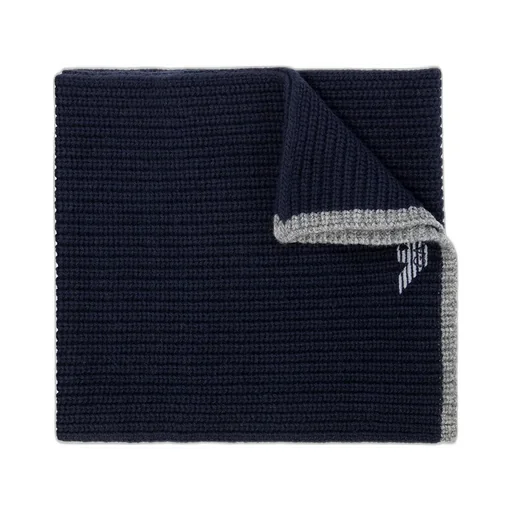 Emporio Armani Logo Embroidered Beanie Scarf Set