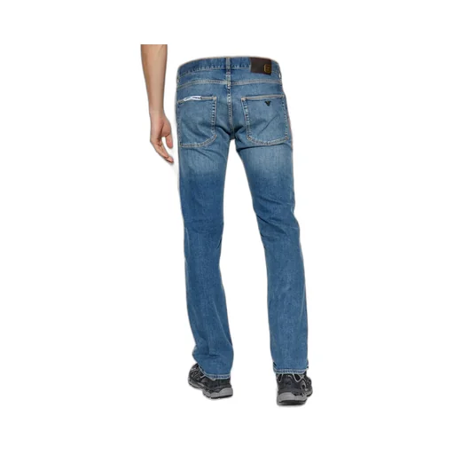 Emporio Armani Logo Patch Straight-Leg Jeans