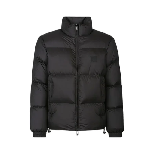 Emporio Armani Logo Patch High Neck Padded Jacket