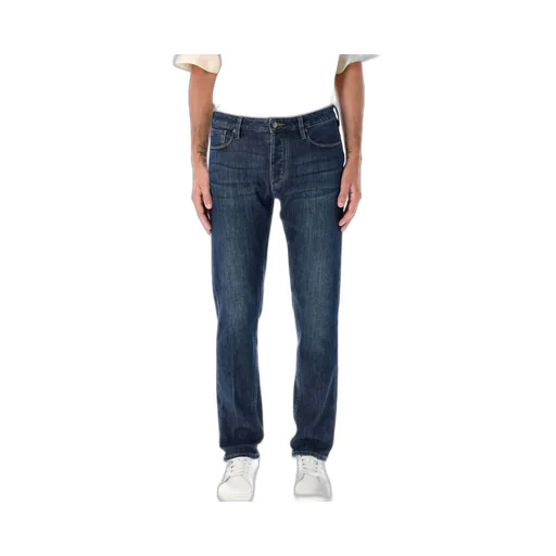 Emporio Armani J75 Logo Patch Slim-Cut Jeans