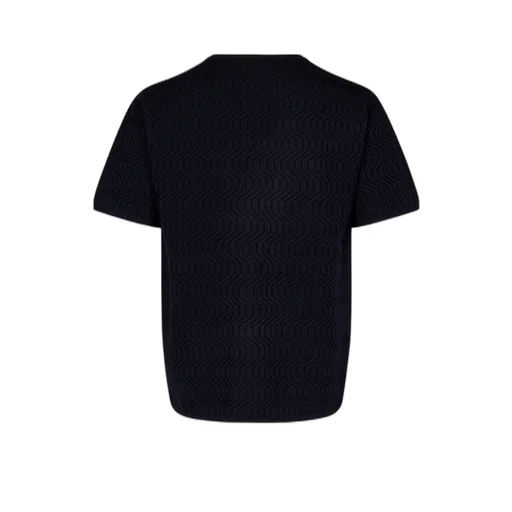 Emporio Armani Zigzag Pattern Short-Sleeved Sweater