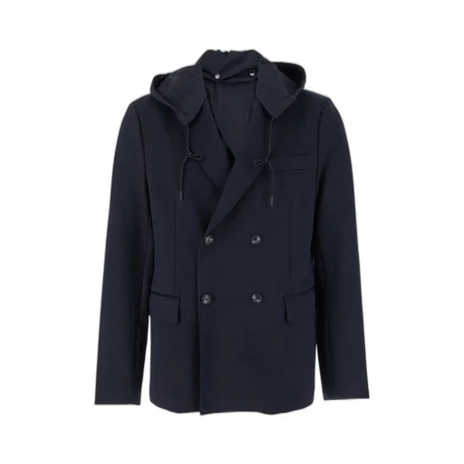 Emporio Armani Double Breasted Hooded Blazer