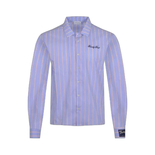 Family First Striped Button-Up Shirt