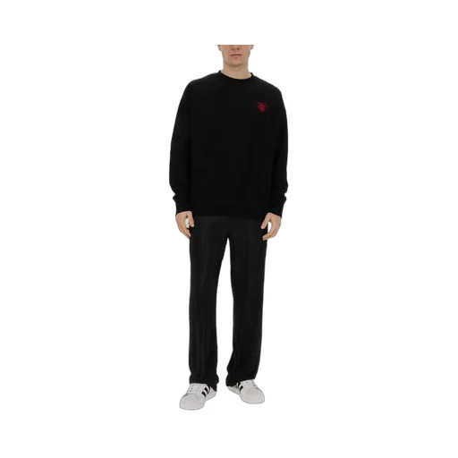 Family First Heart Embroidered Sweater