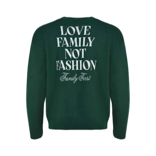 Family First Logo Print Sweater