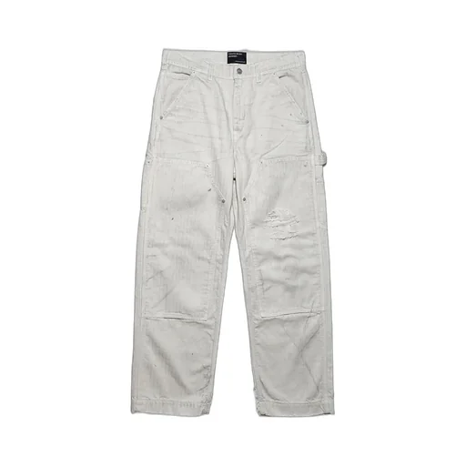 Enfants Riches DÉPrimÉS Distressed Herringbone Buttoned Trousers