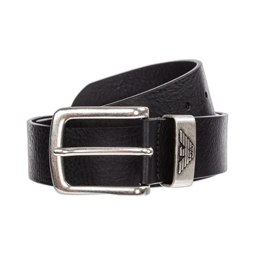 Emporio Armani Logo Engraved Buckle Belt