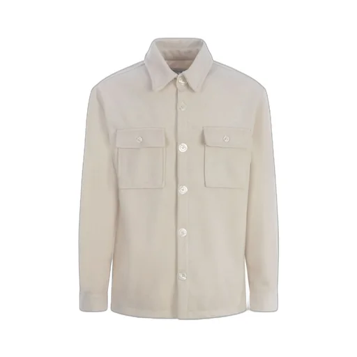 Family First Diagonal Pattern Shirt Jacket