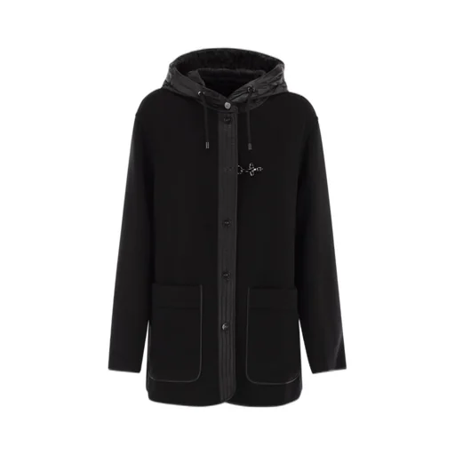 Fay Hooded Wool-Cashmere Pea Coat